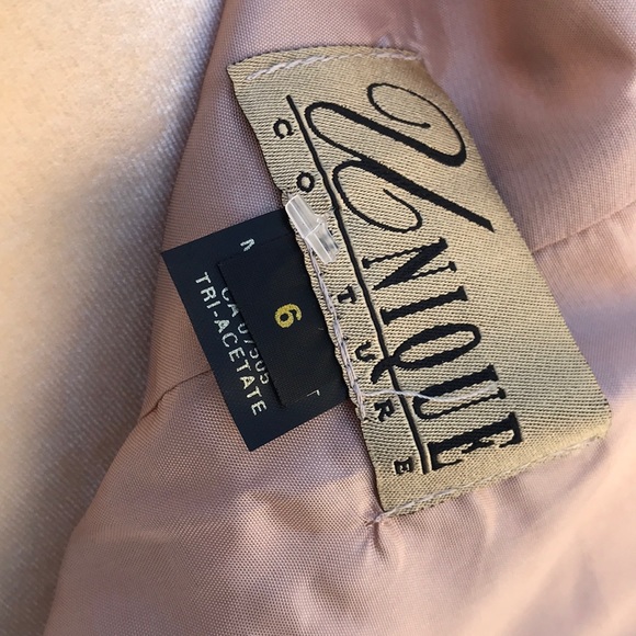 Size 6 Vintage Unique Couture Strapless Evening Gown - Picture 7 of 9